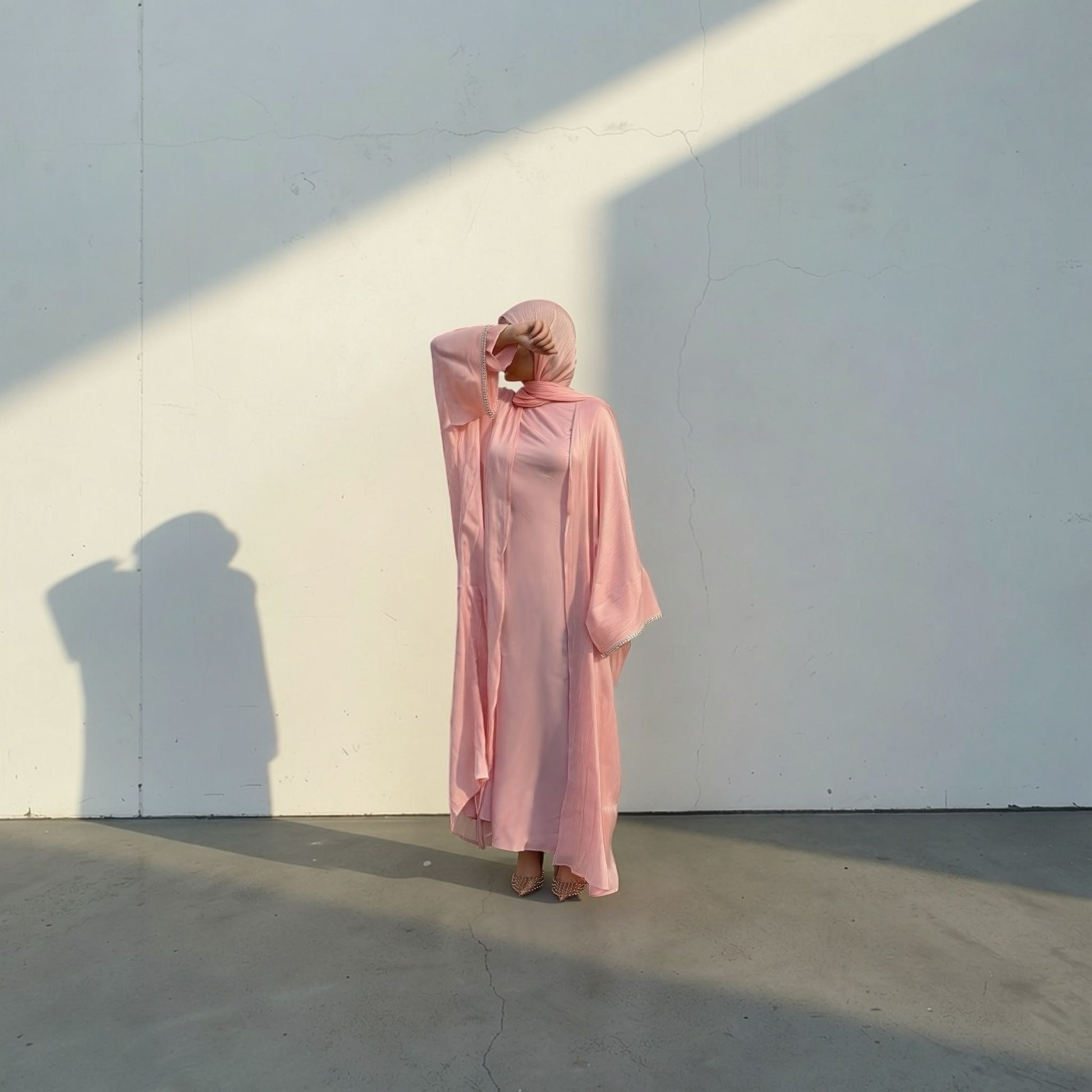 Mina Modest Pink Abaya for Muslim Women